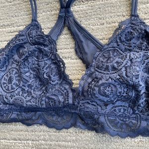 Aerie triangle strappy lace bralette
